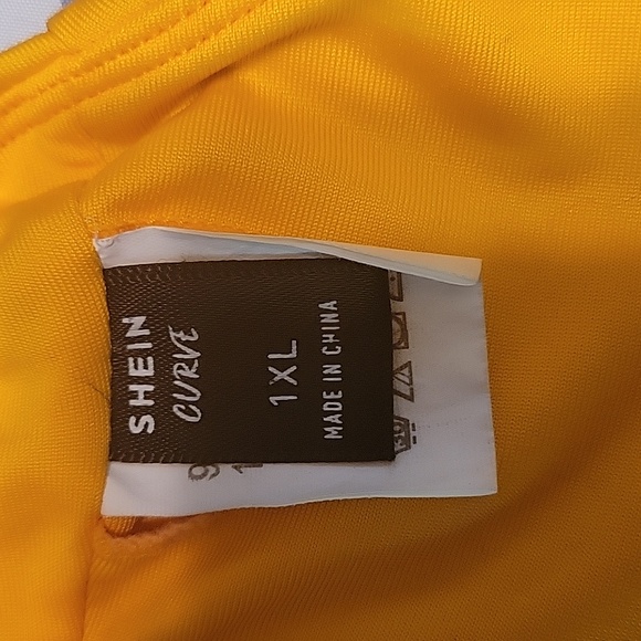 Shein Mustard cross back yellow top - Picture 3 of 3